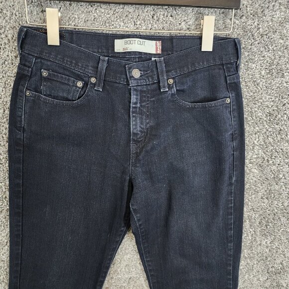 Levis 515 Jeans Womens Size 8M  W31 X L31 Blue Denim Mid Rise Boot Cut Dark Wash - Picture 2 of 10